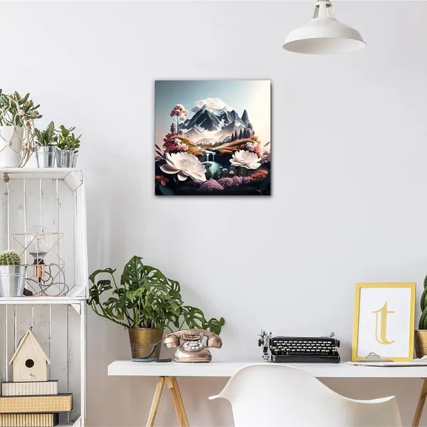 Multicolor_Abstract_24_X_24_Inch,_Wooden_Framed_Canvas_Painting_|_For_Bedroom,_Living_Room,_Study_Room_&_Office_|_Pine_Wood_Frame_(61_X_61_Cms)