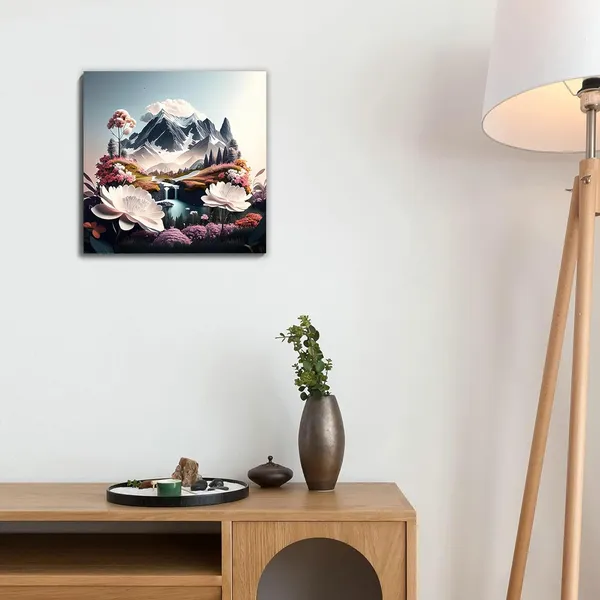 Multicolor_Abstract_24_X_24_Inch,_Wooden_Framed_Canvas_Painting_|_For_Bedroom,_Living_Room,_Study_Room_&_Office_|_Pine_Wood_Frame_(61_X_61_Cms)