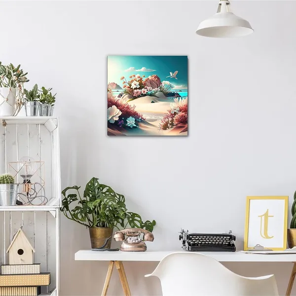 Multicolor_Abstract_24_X_24_Inch,_Wooden_Framed_Canvas_Painting_|_For_Bedroom,_Living_Room,_Study_Room_&_Office_|_Pine_Wood_Frame_(61_X_61_Cms)