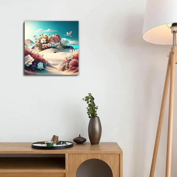 Multicolor_Abstract_24_X_24_Inch,_Wooden_Framed_Canvas_Painting_|_For_Bedroom,_Living_Room,_Study_Room_&_Office_|_Pine_Wood_Frame_(61_X_61_Cms)