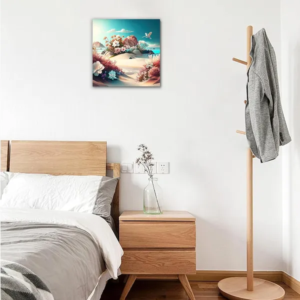 Multicolor_Abstract_24_X_24_Inch,_Wooden_Framed_Canvas_Painting_|_For_Bedroom,_Living_Room,_Study_Room_&_Office_|_Pine_Wood_Frame_(61_X_61_Cms)