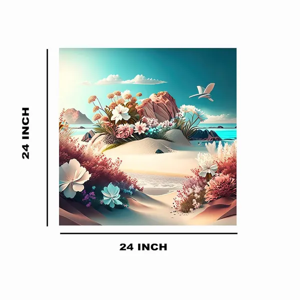 Multicolor_Abstract_24_X_24_Inch,_Wooden_Framed_Canvas_Painting_|_For_Bedroom,_Living_Room,_Study_Room_&_Office_|_Pine_Wood_Frame_(61_X_61_Cms)