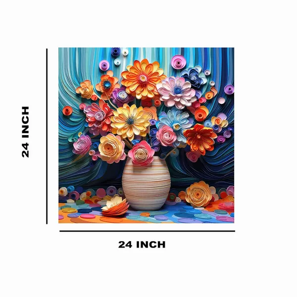 Multicolor_Abstract_24_X_24_Inch,_Wooden_Framed_Canvas_Painting_|_For_Bedroom,_Living_Room,_Study_Room_&_Office_|_Pine_Wood_Frame_(61_X_61_Cms)