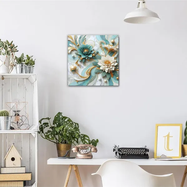 Multicolor_Abstract_24_X_24_Inch,_Wooden_Framed_Canvas_Painting_|_For_Bedroom,_Living_Room,_Study_Room_&_Office_|_Pine_Wood_Frame_(61_X_61_Cms)