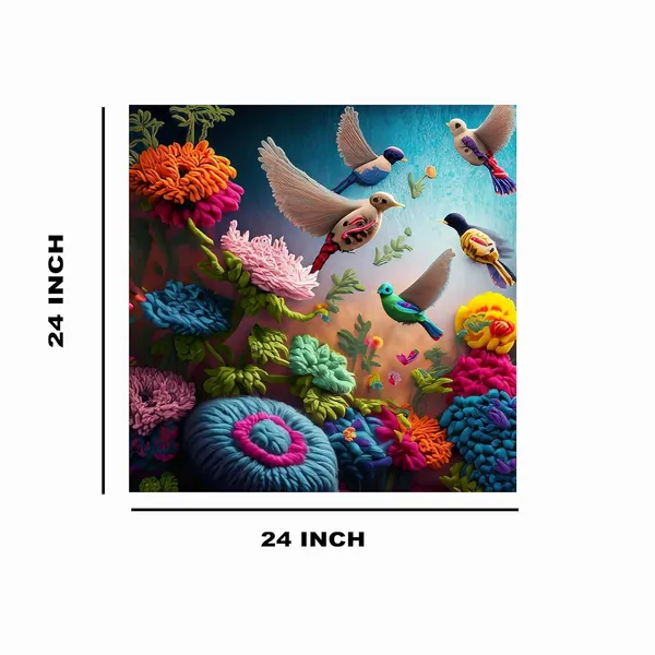 Multicolor_Abstract_24_X_24_Inch,_Wooden_Framed_Canvas_Painting_|_For_Bedroom,_Living_Room,_Study_Room_&_Office_|_Pine_Wood_Frame_(61_X_61_Cms)