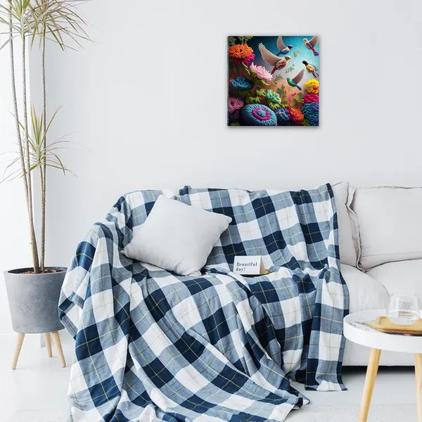Multicolor_Abstract_24_X_24_Inch,_Wooden_Framed_Canvas_Painting_|_For_Bedroom,_Living_Room,_Study_Room_&_Office_|_Pine_Wood_Frame_(61_X_61_Cms)