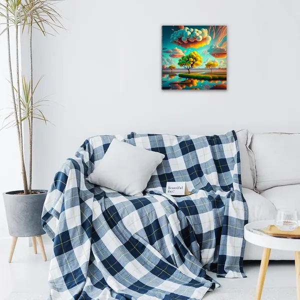 Multicolor_Abstract_24_X_24_Inch,_Wooden_Framed_Canvas_Painting_|_For_Bedroom,_Living_Room,_Study_Room_&_Office_|_Pine_Wood_Frame_(61_X_61_Cms)