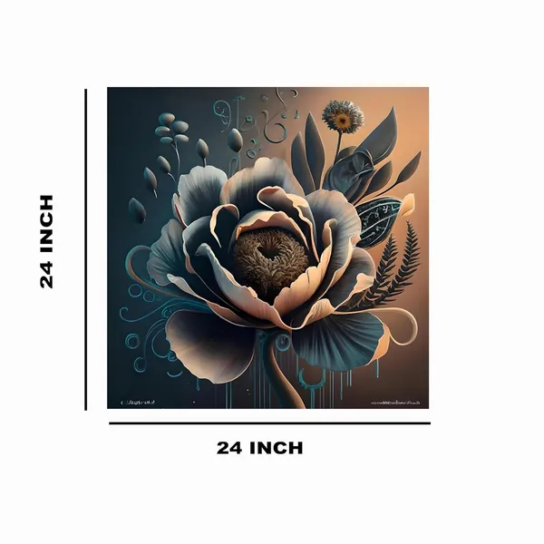Multicolor_Abstract_24_X_24_Inch,_Wooden_Framed_Canvas_Painting_|_For_Bedroom,_Living_Room,_Study_Room_&_Office_|_Pine_Wood_Frame_(61_X_61_Cms)