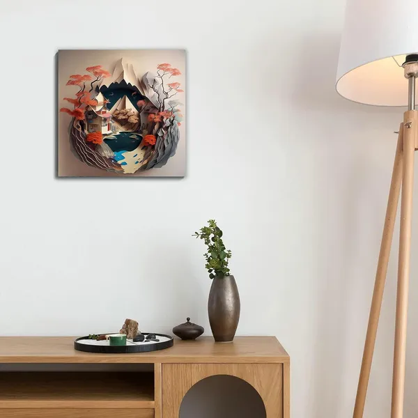 Multicolor_Abstract_24_X_24_Inch,_Wooden_Framed_Canvas_Painting_|_For_Bedroom,_Living_Room,_Study_Room_&_Office_|_Pine_Wood_Frame_(61_X_61_Cms)