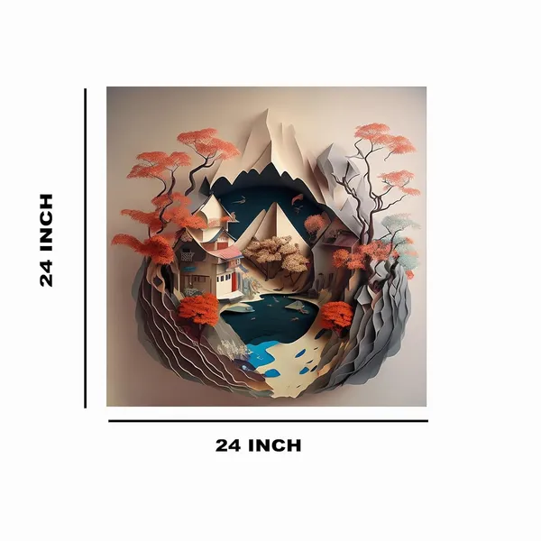 Multicolor_Abstract_24_X_24_Inch,_Wooden_Framed_Canvas_Painting_|_For_Bedroom,_Living_Room,_Study_Room_&_Office_|_Pine_Wood_Frame_(61_X_61_Cms)