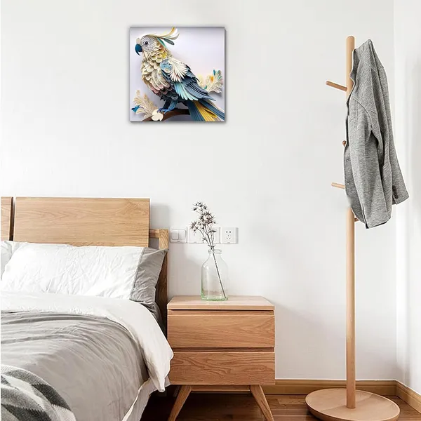 Multicolor_Abstract_24_X_24_Inch,_Wooden_Framed_Canvas_Painting_|_For_Bedroom,_Living_Room,_Study_Room_&_Office_|_Pine_Wood_Frame_(61_X_61_Cms)