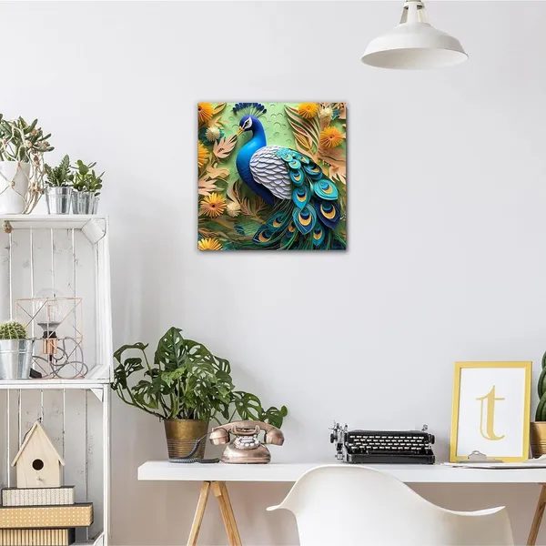Multicolor_Abstract_24_X_24_Inch,_Wooden_Framed_Canvas_Painting_|_For_Bedroom,_Living_Room,_Study_Room_&_Office_|_Pine_Wood_Frame_(61_X_61_Cms)