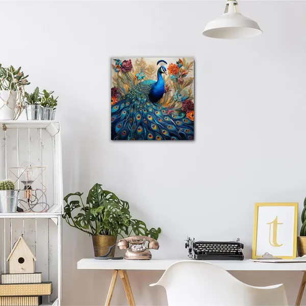 Multicolor_Abstract_24_X_24_Inch,_Wooden_Framed_Canvas_Painting_|_For_Bedroom,_Living_Room,_Study_Room_&_Office_|_Pine_Wood_Frame_(61_X_61_Cms)