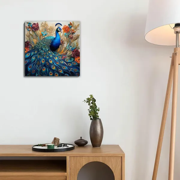 Multicolor_Abstract_24_X_24_Inch,_Wooden_Framed_Canvas_Painting_|_For_Bedroom,_Living_Room,_Study_Room_&_Office_|_Pine_Wood_Frame_(61_X_61_Cms)