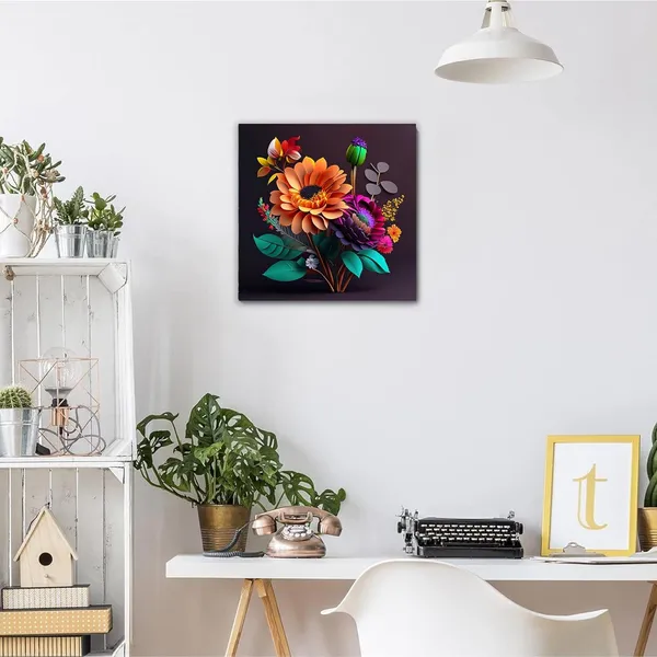 Multicolor_Abstract_24_X_24_Inch,_Wooden_Framed_Canvas_Painting_|_For_Bedroom,_Living_Room,_Study_Room_&_Office_|_Pine_Wood_Frame_(61_X_61_Cms)