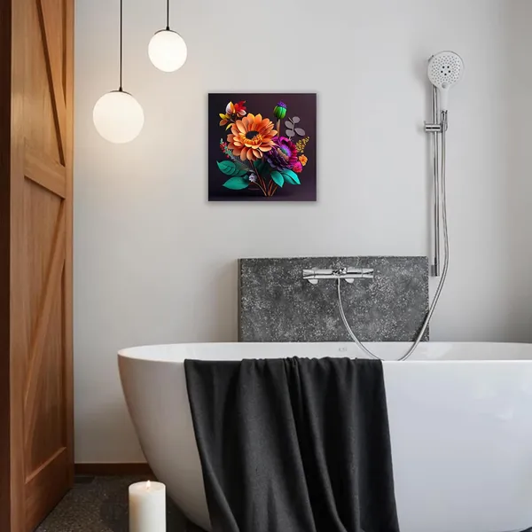 Multicolor_Abstract_24_X_24_Inch,_Wooden_Framed_Canvas_Painting_|_For_Bedroom,_Living_Room,_Study_Room_&_Office_|_Pine_Wood_Frame_(61_X_61_Cms)