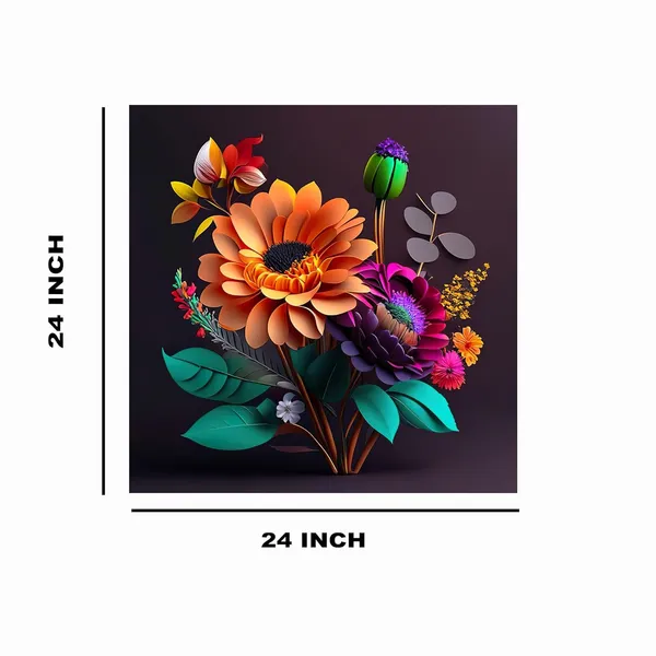 Multicolor_Abstract_24_X_24_Inch,_Wooden_Framed_Canvas_Painting_|_For_Bedroom,_Living_Room,_Study_Room_&_Office_|_Pine_Wood_Frame_(61_X_61_Cms)