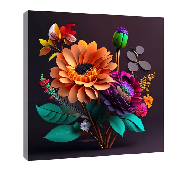 Multicolor_Abstract_24_X_24_Inch,_Wooden_Framed_Canvas_Painting_|_For_Bedroom,_Living_Room,_Study_Room_&_Office_|_Pine_Wood_Frame_(61_X_61_Cms)