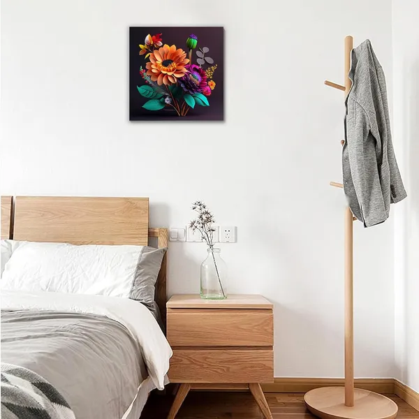 Multicolor_Abstract_24_X_24_Inch,_Wooden_Framed_Canvas_Painting_|_For_Bedroom,_Living_Room,_Study_Room_&_Office_|_Pine_Wood_Frame_(61_X_61_Cms)