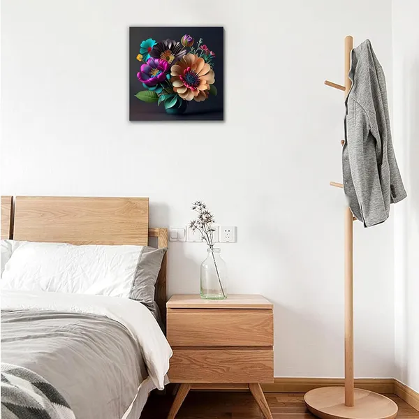 Multicolor_Abstract_24_X_24_Inch,_Wooden_Framed_Canvas_Painting_|_For_Bedroom,_Living_Room,_Study_Room_&_Office_|_Pine_Wood_Frame_(61_X_61_Cms)
