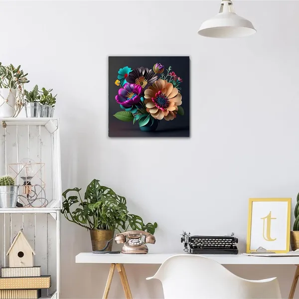 Multicolor_Abstract_24_X_24_Inch,_Wooden_Framed_Canvas_Painting_|_For_Bedroom,_Living_Room,_Study_Room_&_Office_|_Pine_Wood_Frame_(61_X_61_Cms)