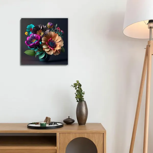 Multicolor_Abstract_24_X_24_Inch,_Wooden_Framed_Canvas_Painting_|_For_Bedroom,_Living_Room,_Study_Room_&_Office_|_Pine_Wood_Frame_(61_X_61_Cms)