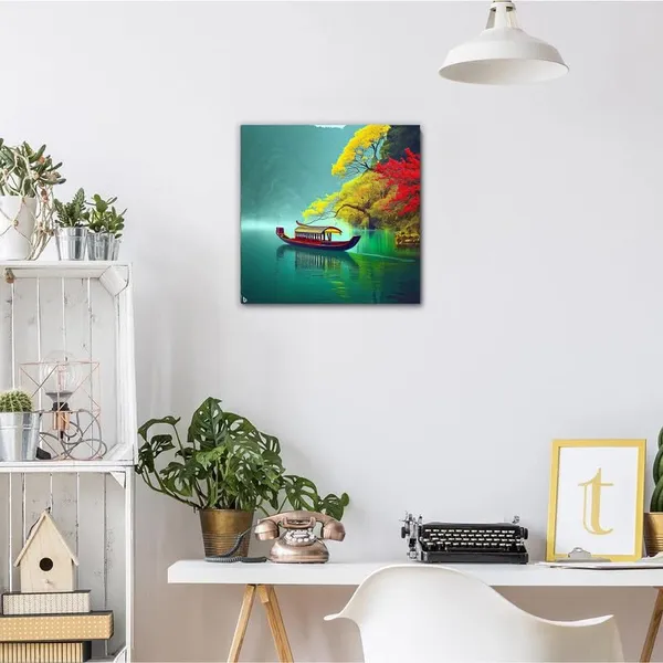Multicolor_Abstract_24_X_24_Inch,_Wooden_Framed_Canvas_Painting_|_For_Bedroom,_Living_Room,_Study_Room_&_Office_|_Pine_Wood_Frame_(61_X_61_Cms)