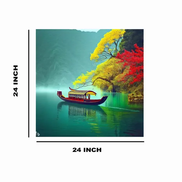 Multicolor_Abstract_24_X_24_Inch,_Wooden_Framed_Canvas_Painting_|_For_Bedroom,_Living_Room,_Study_Room_&_Office_|_Pine_Wood_Frame_(61_X_61_Cms)