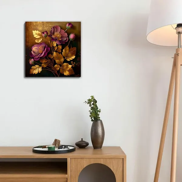 Multicolor_Abstract_24_X_24_Inch,_Wooden_Framed_Canvas_Painting_|_For_Bedroom,_Living_Room,_Study_Room_&_Office_|_Pine_Wood_Frame_(61_X_61_Cms)