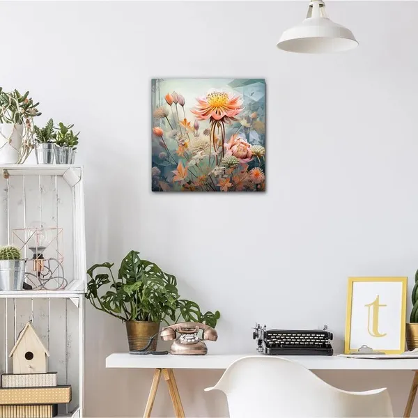 Multicolor_Abstract_24_X_24_Inch,_Wooden_Framed_Canvas_Painting_|_For_Bedroom,_Living_Room,_Study_Room_&_Office_|_Pine_Wood_Frame_(61_X_61_Cms)