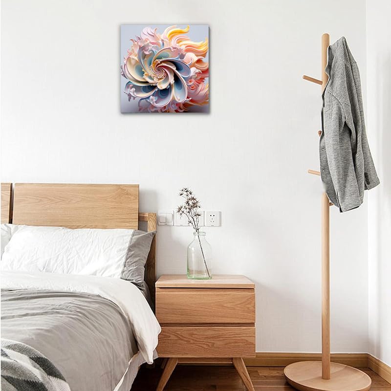 Multicolor_Abstract_24_X_24_Inch,_Wooden_Framed_Canvas_Painting_|_For_Bedroom,_Living_Room,_Study_Room_&_Office_|_Pine_Wood_Frame_(61_X_61_Cms)