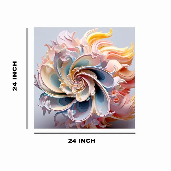 Multicolor_Abstract_24_X_24_Inch,_Wooden_Framed_Canvas_Painting_|_For_Bedroom,_Living_Room,_Study_Room_&_Office_|_Pine_Wood_Frame_(61_X_61_Cms)