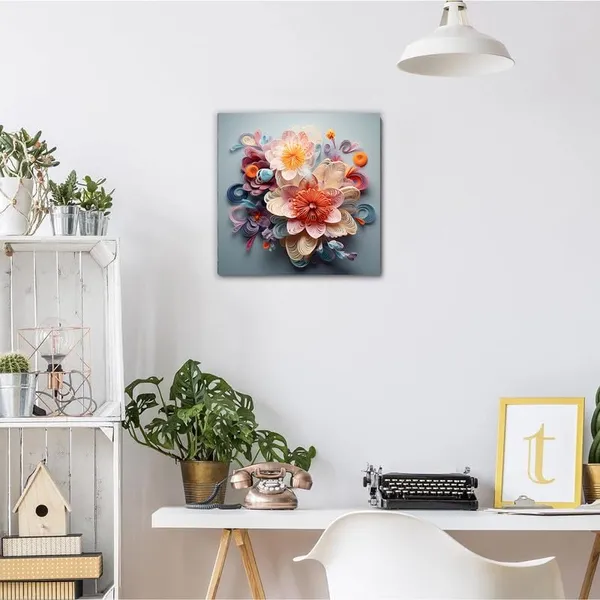 Multicolor_Abstract_24_X_24_Inch,_Wooden_Framed_Canvas_Painting_|_For_Bedroom,_Living_Room,_Study_Room_&_Office_|_Pine_Wood_Frame_(61_X_61_Cms)