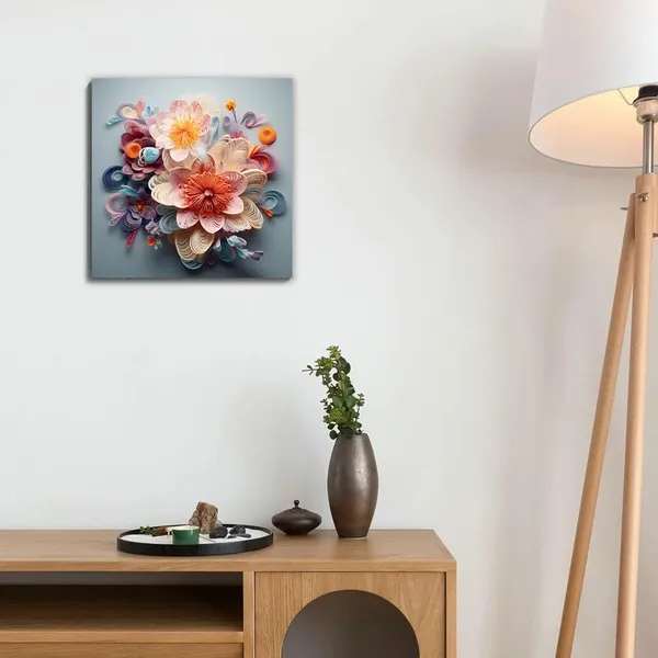 Multicolor_Abstract_24_X_24_Inch,_Wooden_Framed_Canvas_Painting_|_For_Bedroom,_Living_Room,_Study_Room_&_Office_|_Pine_Wood_Frame_(61_X_61_Cms)