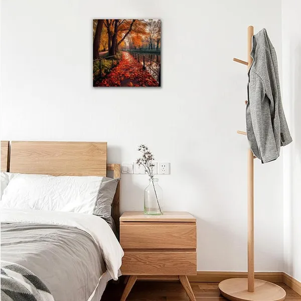 Multicolor_Abstract_24_X_24_Inch,_Wooden_Framed_Canvas_Painting_|_For_Bedroom,_Living_Room,_Study_Room_&_Office_|_Pine_Wood_Frame_(61_X_61_Cms)