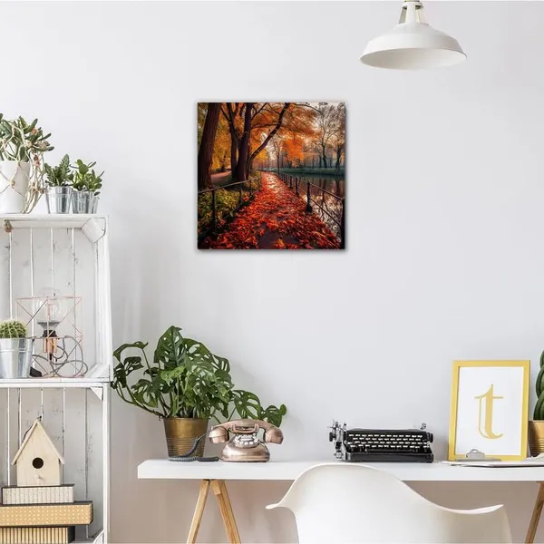 Multicolor_Abstract_24_X_24_Inch,_Wooden_Framed_Canvas_Painting_|_For_Bedroom,_Living_Room,_Study_Room_&_Office_|_Pine_Wood_Frame_(61_X_61_Cms)