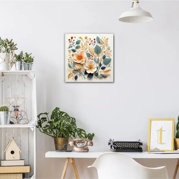 Multicolor_Abstract_24_X_24_Inch,_Wooden_Framed_Canvas_Painting_|_For_Bedroom,_Living_Room,_Study_Room_&_Office_|_Pine_Wood_Frame_(61_X_61_Cms)