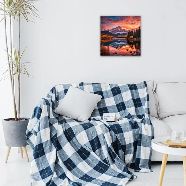 Multicolor_Abstract_24_X_24_Inch,_Wooden_Framed_Canvas_Painting_|_For_Bedroom,_Living_Room,_Study_Room_&_Office_|_Pine_Wood_Frame_(61_X_61_Cms)