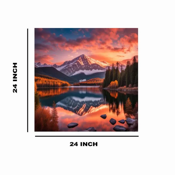 Multicolor_Abstract_24_X_24_Inch,_Wooden_Framed_Canvas_Painting_|_For_Bedroom,_Living_Room,_Study_Room_&_Office_|_Pine_Wood_Frame_(61_X_61_Cms)