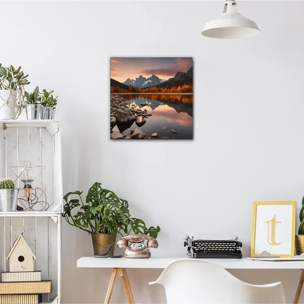 Multicolor_Abstract_24_X_24_Inch,_Wooden_Framed_Canvas_Painting_|_For_Bedroom,_Living_Room,_Study_Room_&_Office_|_Pine_Wood_Frame_(61_X_61_Cms)