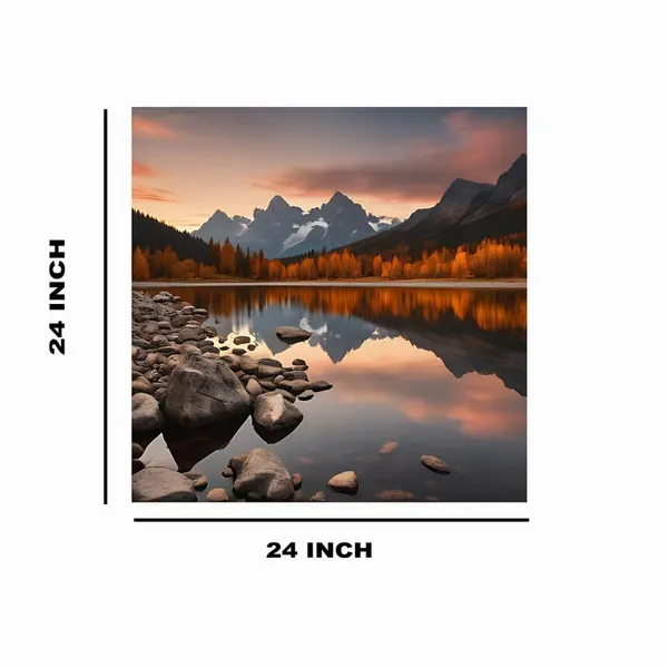 Multicolor_Abstract_24_X_24_Inch,_Wooden_Framed_Canvas_Painting_|_For_Bedroom,_Living_Room,_Study_Room_&_Office_|_Pine_Wood_Frame_(61_X_61_Cms)