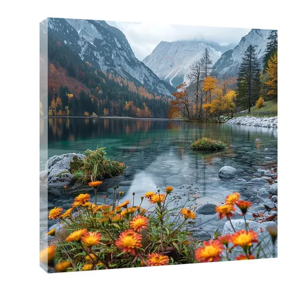 Multicolor_Abstract_24_X_24_Inch,_Wooden_Framed_Canvas_Painting_|_For_Bedroom,_Living_Room,_Study_Room_&_Office_|_Pine_Wood_Frame_(61_X_61_Cms)
