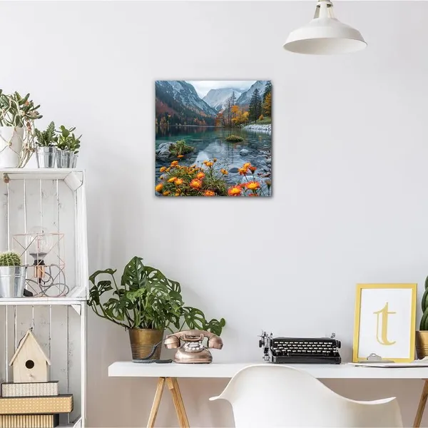 Multicolor_Abstract_24_X_24_Inch,_Wooden_Framed_Canvas_Painting_|_For_Bedroom,_Living_Room,_Study_Room_&_Office_|_Pine_Wood_Frame_(61_X_61_Cms)