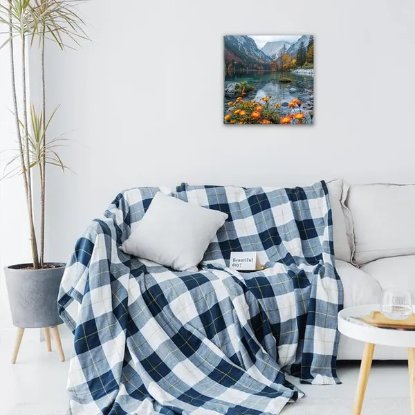 Multicolor_Abstract_24_X_24_Inch,_Wooden_Framed_Canvas_Painting_|_For_Bedroom,_Living_Room,_Study_Room_&_Office_|_Pine_Wood_Frame_(61_X_61_Cms)