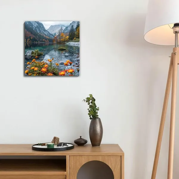 Multicolor_Abstract_24_X_24_Inch,_Wooden_Framed_Canvas_Painting_|_For_Bedroom,_Living_Room,_Study_Room_&_Office_|_Pine_Wood_Frame_(61_X_61_Cms)