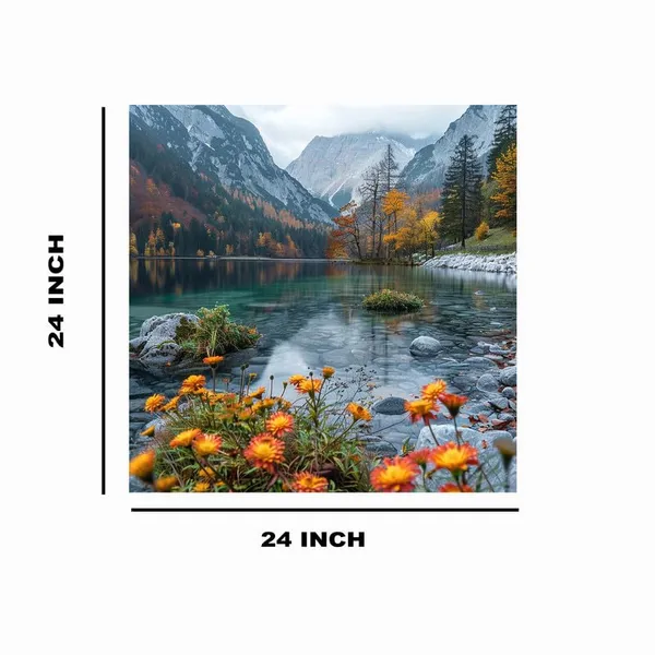 Multicolor_Abstract_24_X_24_Inch,_Wooden_Framed_Canvas_Painting_|_For_Bedroom,_Living_Room,_Study_Room_&_Office_|_Pine_Wood_Frame_(61_X_61_Cms)