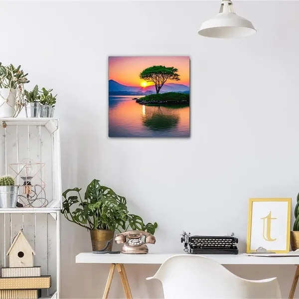 Multicolor_Abstract_24_X_24_Inch,_Wooden_Framed_Canvas_Painting_|_For_Bedroom,_Living_Room,_Study_Room_&_Office_|_Pine_Wood_Frame_(61_X_61_Cms)