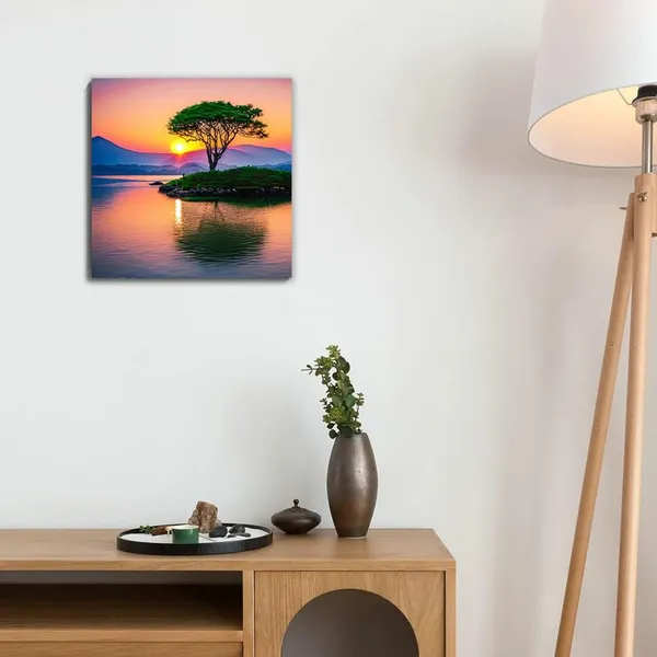 Multicolor_Abstract_24_X_24_Inch,_Wooden_Framed_Canvas_Painting_|_For_Bedroom,_Living_Room,_Study_Room_&_Office_|_Pine_Wood_Frame_(61_X_61_Cms)
