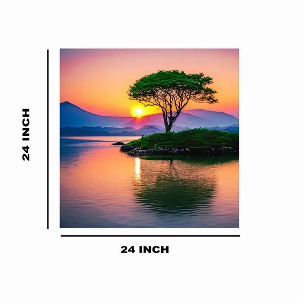Multicolor_Abstract_24_X_24_Inch,_Wooden_Framed_Canvas_Painting_|_For_Bedroom,_Living_Room,_Study_Room_&_Office_|_Pine_Wood_Frame_(61_X_61_Cms)