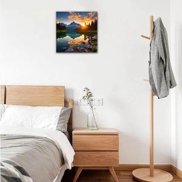 Multicolor_Abstract_24_X_24_Inch,_Wooden_Framed_Canvas_Painting_|_For_Bedroom,_Living_Room,_Study_Room_&_Office_|_Pine_Wood_Frame_(61_X_61_Cms)